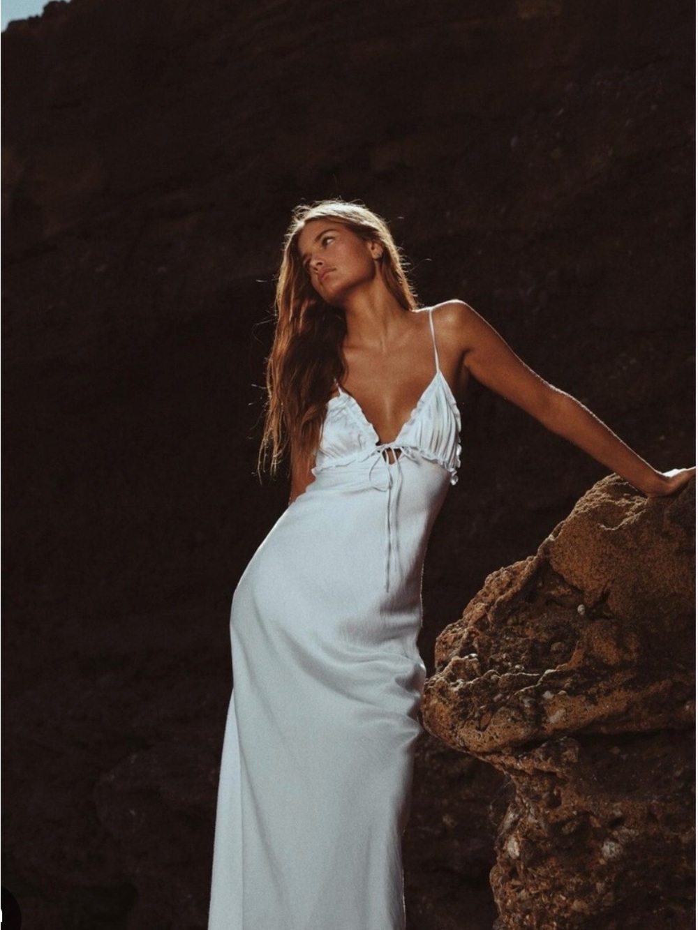 Zara dress white midi ruffled satin lingerie inspired bodycon fitted